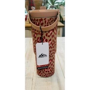 HYDRAPEAK Artisan Collection Cheetah Print Tumbler Travel Mug Handle Straw